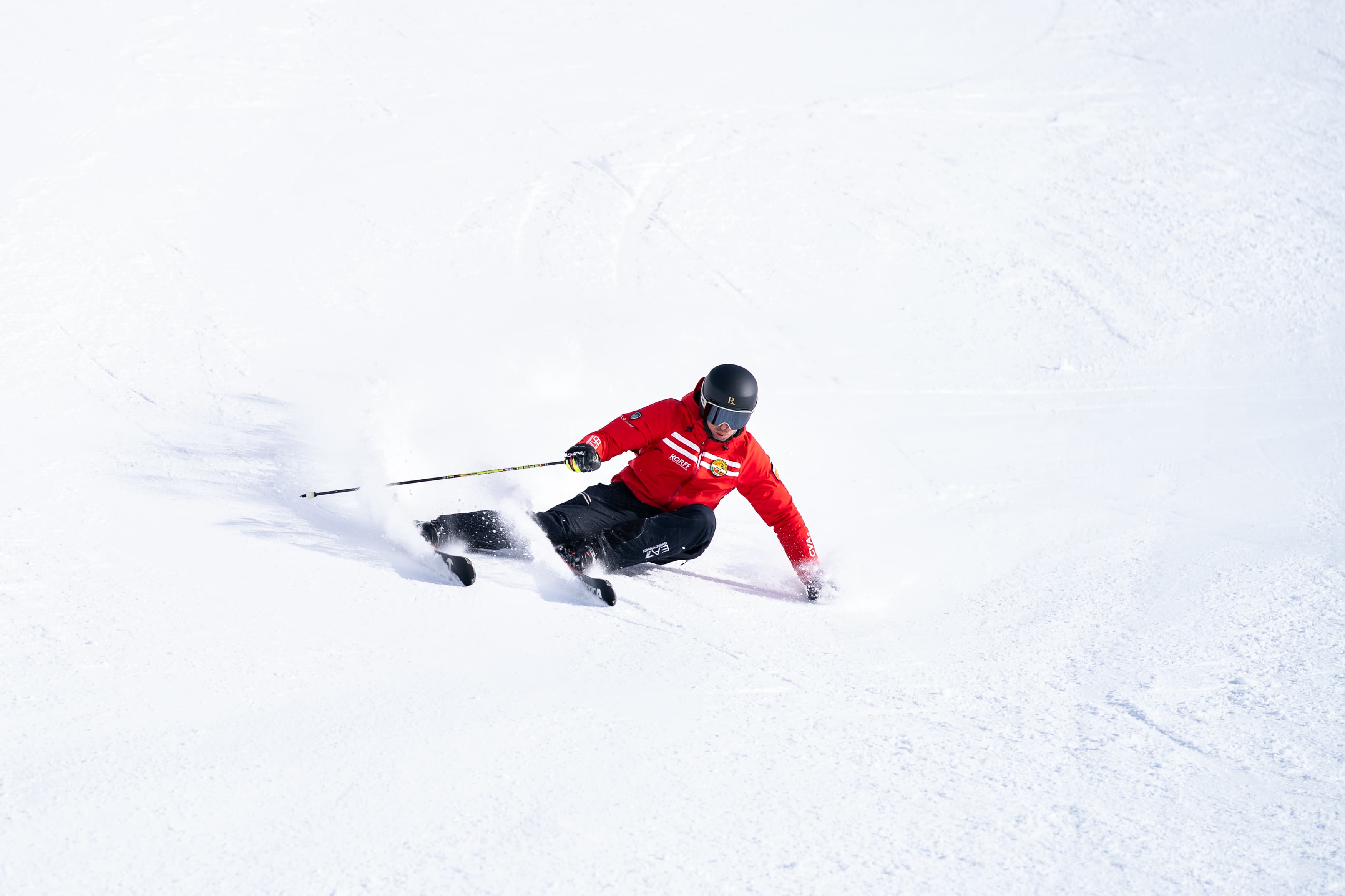 Filippo Chiani skiing in Cervinia